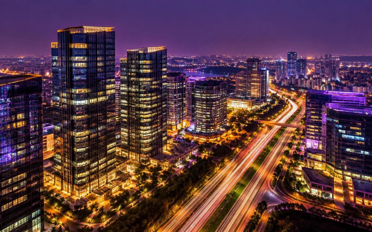 Illustrative view of Financial District, Hyderabad